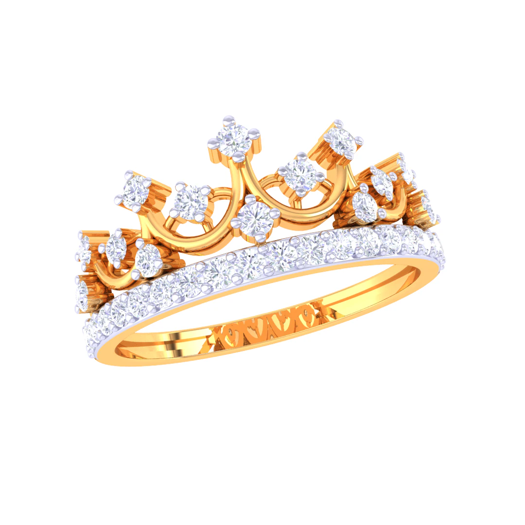 Printable 3D jewelry model of Lady diamond ring 3D Model .c4d .max .obj .3ds .fbx .stl .blend 