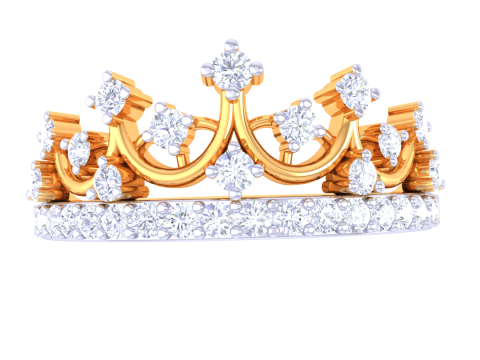 Printable 3D jewelry model of Lady diamond ring 3D Model
