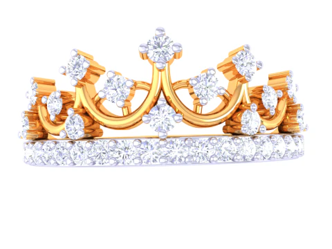 Printable 3D jewelry model of Lady diamond ring 3D Model