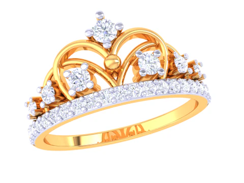 Printable 3D jewelry model of Lady diamond ring 3D Model