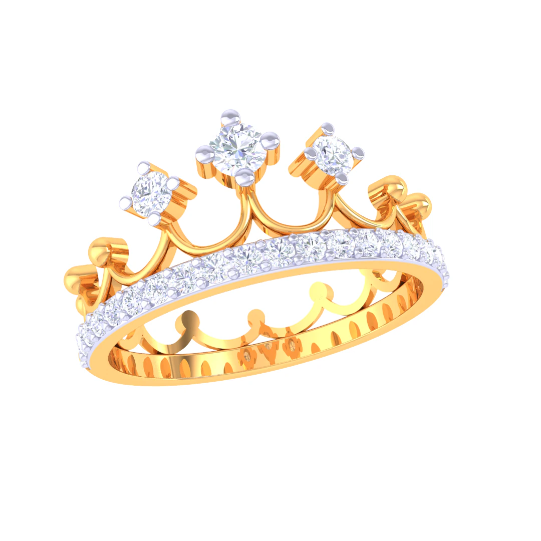 Printable 3D jewelry model of Lady diamond ring 3D Model .c4d .max .obj .3ds .fbx .stl .blend 