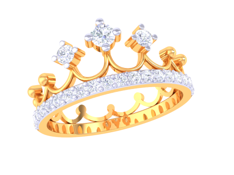 Printable 3D jewelry model of Lady diamond ring Model 3D