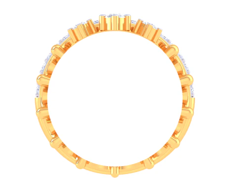 Printable 3D jewelry model of Lady diamond ring 3D Model
