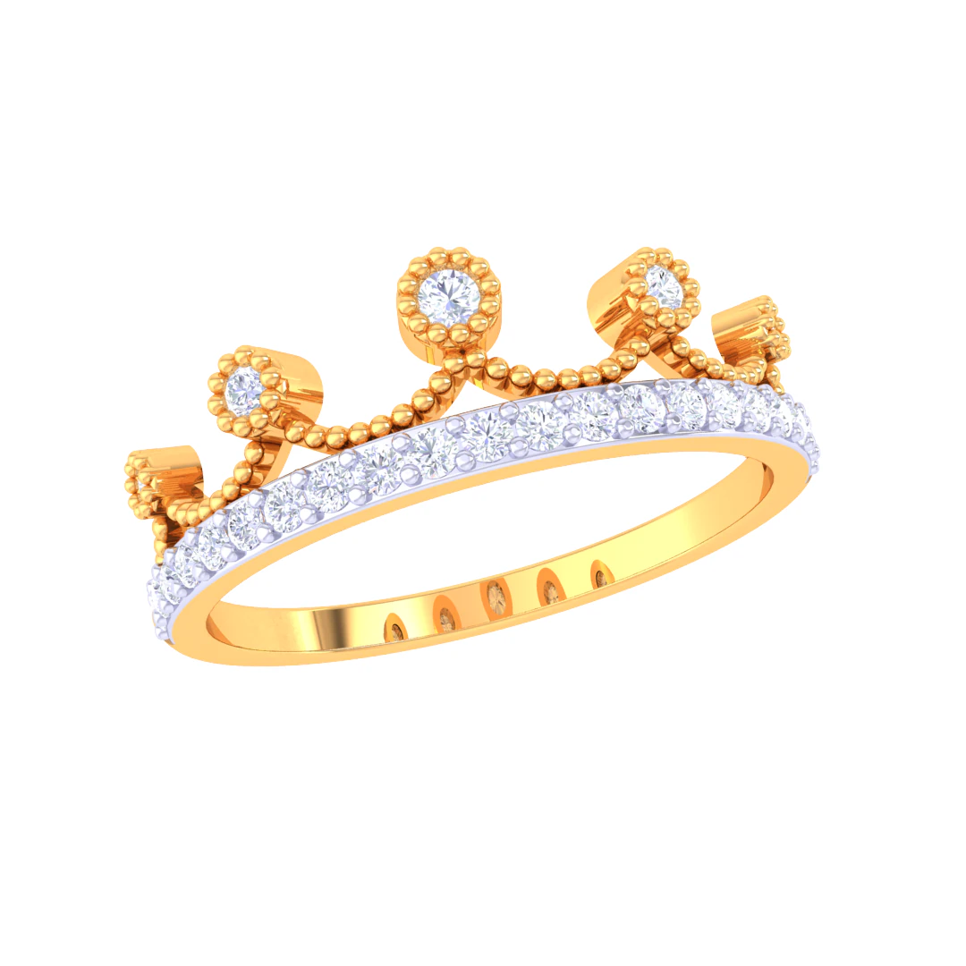 Printable 3D jewelry model of Lady diamond ring 3D Model .c4d .max .obj .3ds .fbx .stl .blend 