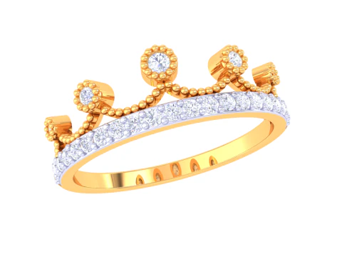 Printable 3D jewelry model of Lady diamond ring 3D Model