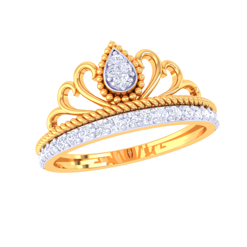 Printable 3D jewelry model of Lady diamond ring 3D Model .c4d .max .obj .3ds .fbx .stl .blend