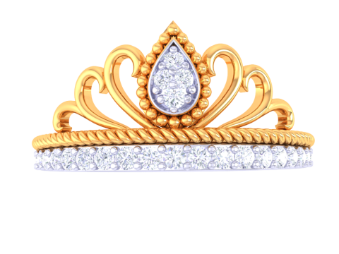 Printable 3D jewelry model of Lady diamond ring 3D Model