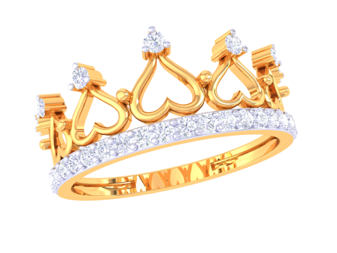 Printable 3D jewelry model of Lady diamond ring 3D Model
