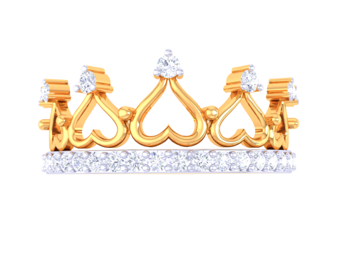 Printable 3D jewelry model of Lady diamond ring Modelo 3D