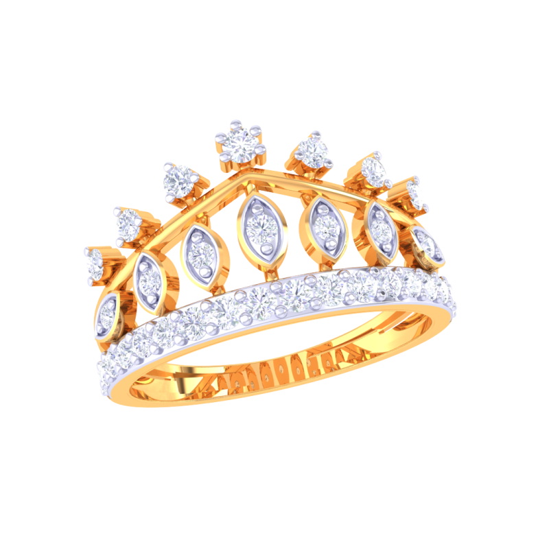 Printable 3D jewelry model of Lady diamond ring 3D Model .c4d .max .obj .3ds .fbx .stl .blend 
