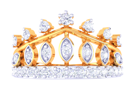 Printable 3D jewelry model of Lady diamond ring 3D Model