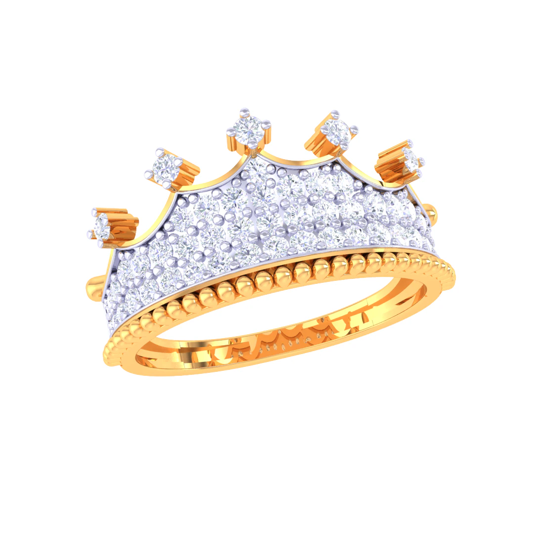 Printable 3D jewelry model of Lady diamond ring 3D Model .c4d .max .obj .3ds .fbx .stl .blend 