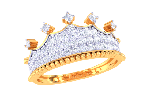 Printable 3D jewelry model of Lady diamond ring Model 3D