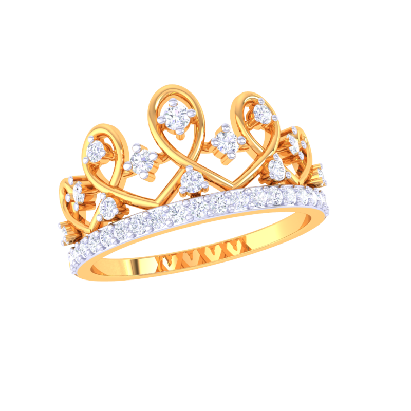 Printable 3D jewelry model of Lady diamond ring 3D Modell .c4d .max .obj .3ds .fbx .stl .blend