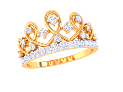 Printable 3D jewelry model of Lady diamond ring 3D मॉडल