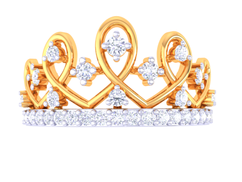 Printable 3D jewelry model of Lady diamond ring 3D Modell