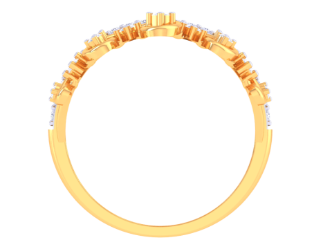 Printable 3D jewelry model of Lady diamond ring 3D Modell