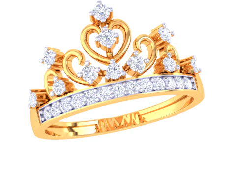 Printable 3D jewelry model of Lady diamond ring 3D Model