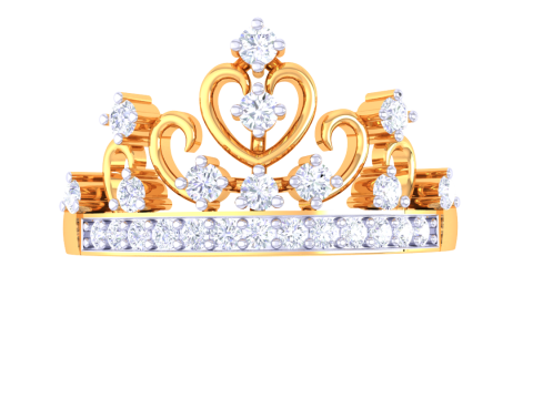 Printable 3D jewelry model of Lady diamond ring Modello 3D