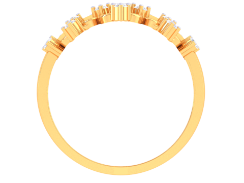Printable 3D jewelry model of Lady diamond ring Modello 3D