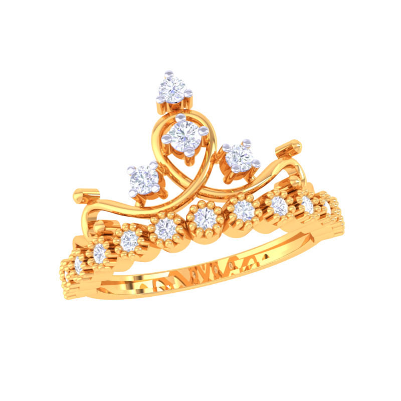 Printable 3D jewelry model of Lady diamond ring 3Dモデル .c4d .max .obj .3ds .fbx .stl .blend 