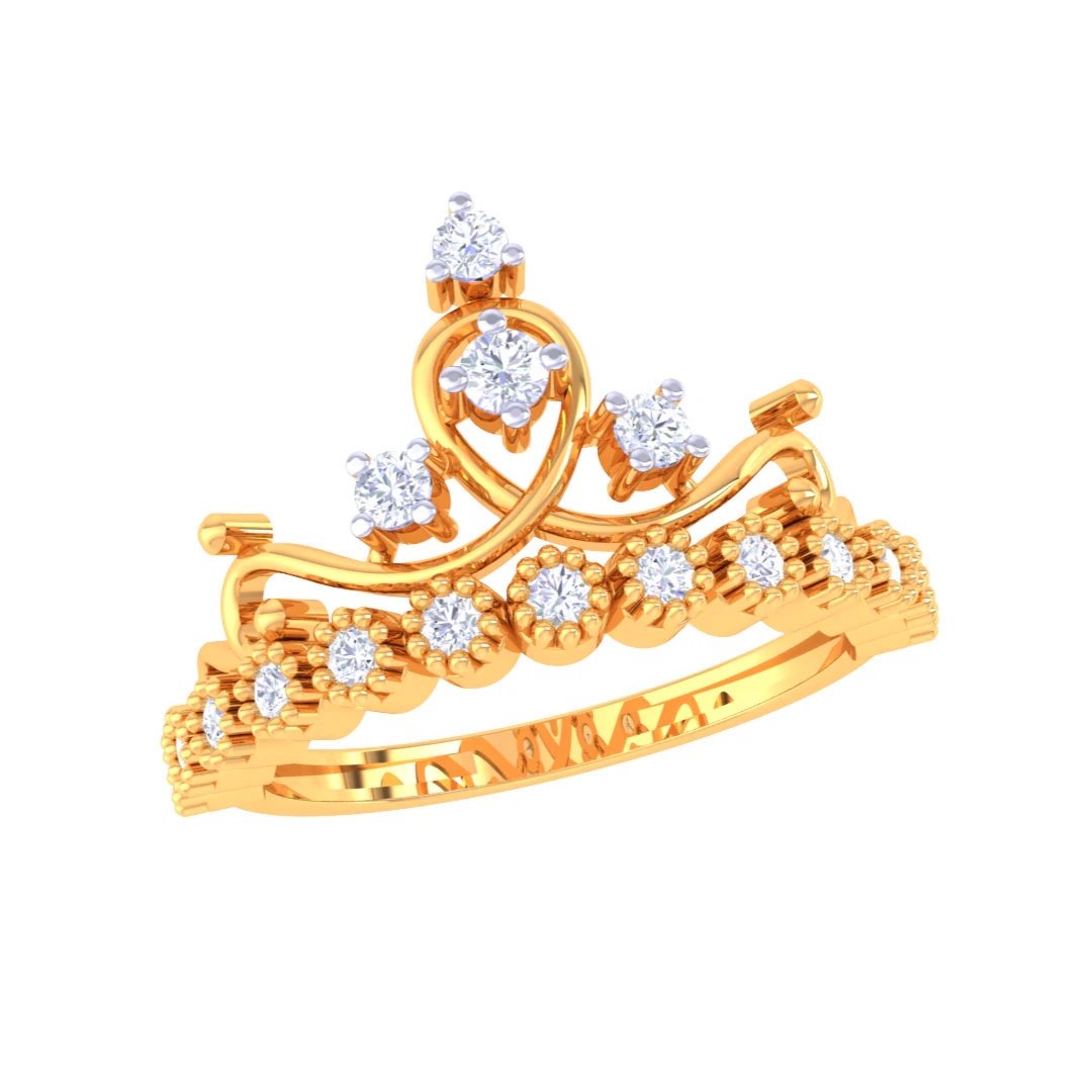 Printable 3D jewelry model of Lady diamond ring 3D Model .c4d .max .obj .3ds .fbx .stl .blend 