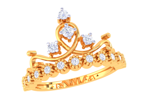Printable 3D jewelry model of Lady diamond ring 3D मॉडल