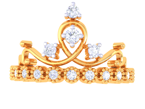 Printable 3D jewelry model of Lady diamond ring 3Dモデル