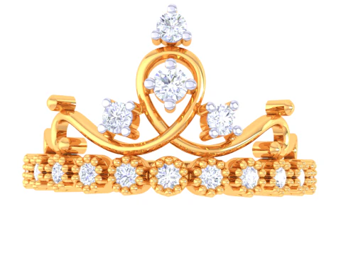 Printable 3D jewelry model of Lady diamond ring 3D Model