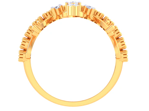 Printable 3D jewelry model of Lady diamond ring 3D Model