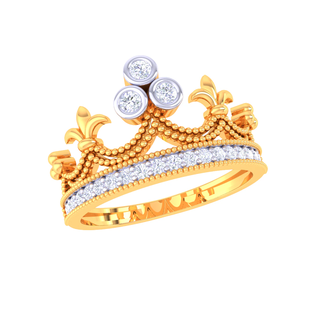 Printable 3D jewelry model of Lady diamond ring 3D Model .c4d .max .obj .3ds .fbx .stl .blend 