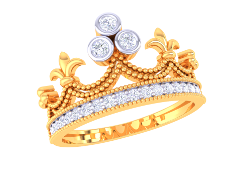 Printable 3D jewelry model of Lady diamond ring 3D Model