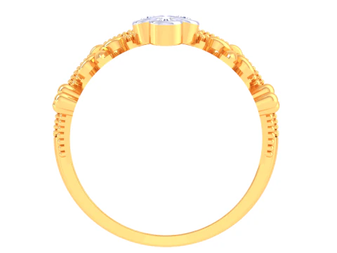 Printable 3D jewelry model of Lady diamond ring 3D Model