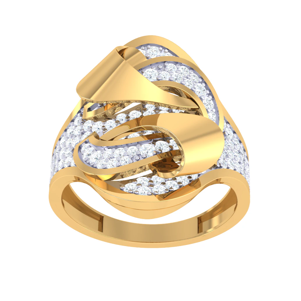 Printable 3D jewelry model of Lady diamond ring 3D Model .c4d .max .obj .3ds .fbx .stl .blend 