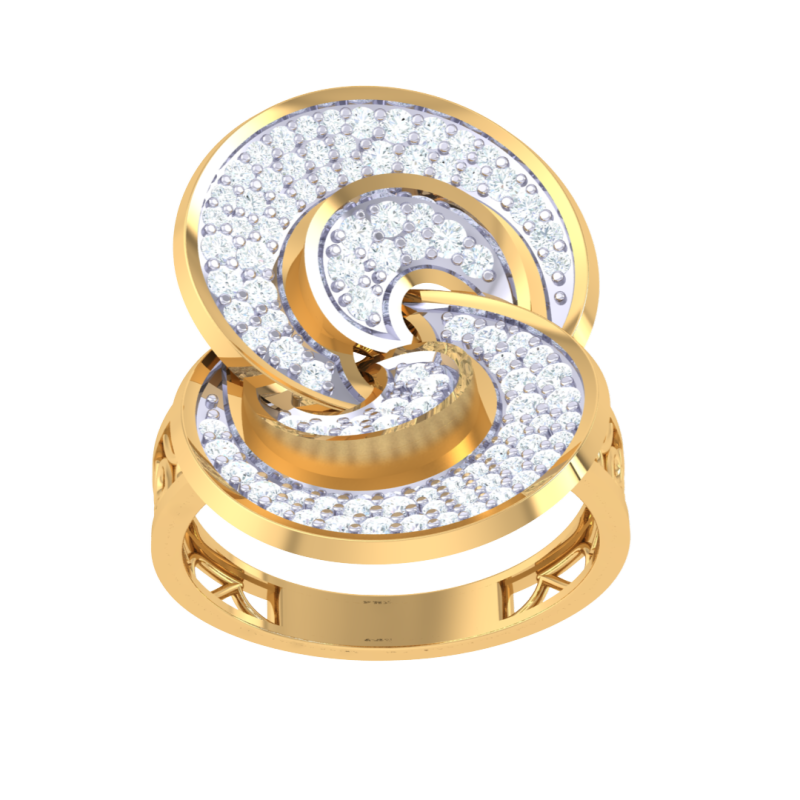 Printable 3D jewelry model of Lady diamond ring 3Dモデル .c4d .max .obj .3ds .fbx .stl .blend 
