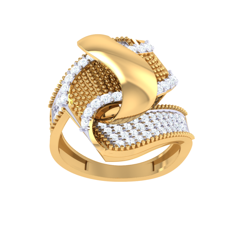 Printable 3D jewelry model of Lady diamond ring 3D Model .c4d .max .obj .3ds .fbx .stl .blend
