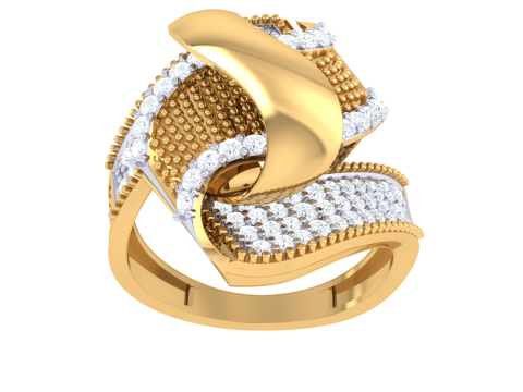 Printable 3D jewelry model of Lady diamond ring 3D Model