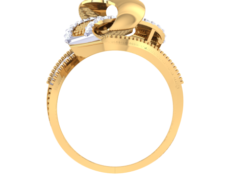 Printable 3D jewelry model of Lady diamond ring 3D Model