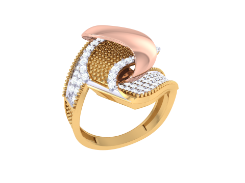 Printable 3D jewelry model of Lady diamond ring 3D Model