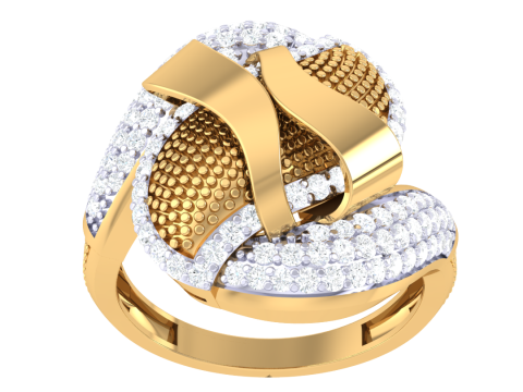 Printable 3D jewelry model of Lady diamond ring 3D Model