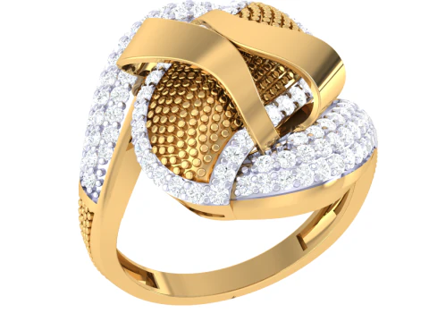 Printable 3D jewelry model of Lady diamond ring 3D Model