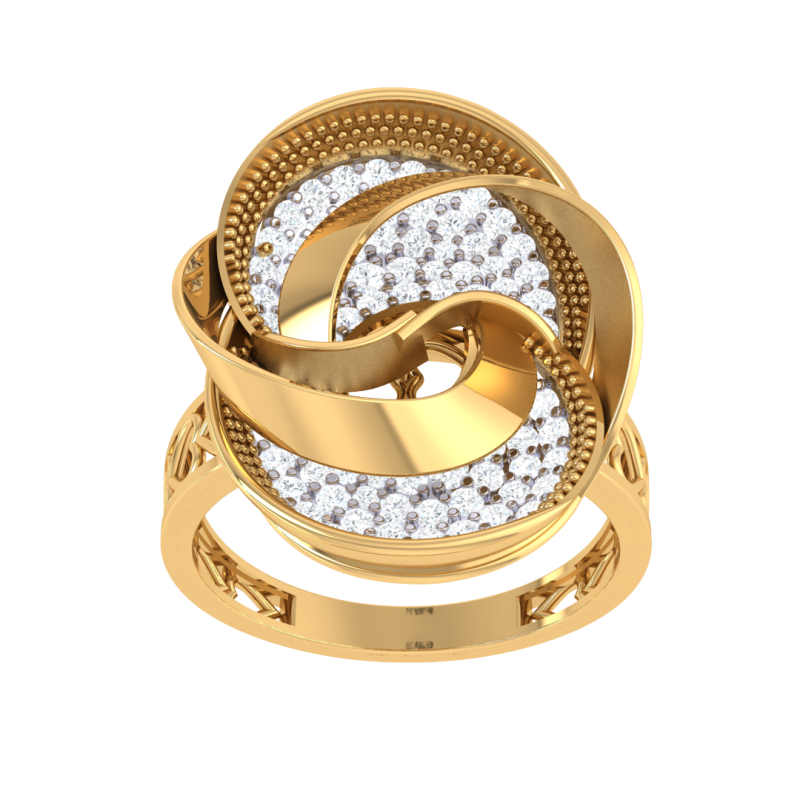 Printable 3D jewelry model of Lady diamond ring 3D Model .c4d .max .obj .3ds .fbx .stl .blend
