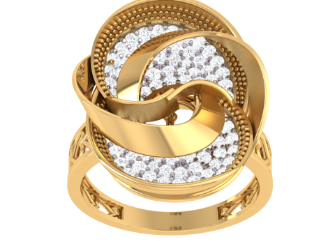 Printable 3D jewelry model of Lady diamond ring 3D Model