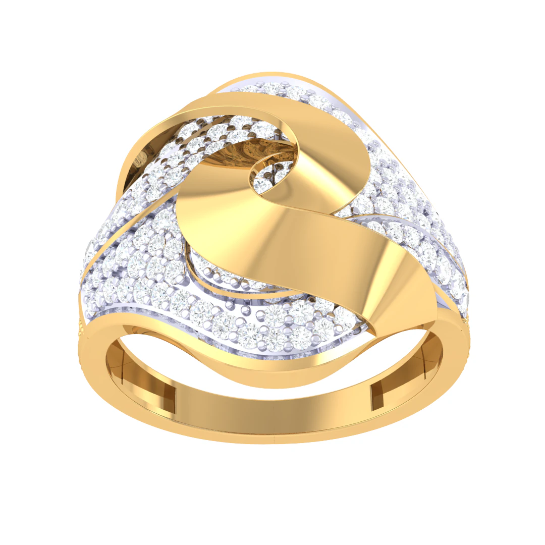 Printable 3D jewelry model of Lady diamond ring 3D Model .c4d .max .obj .3ds .fbx .stl .blend 