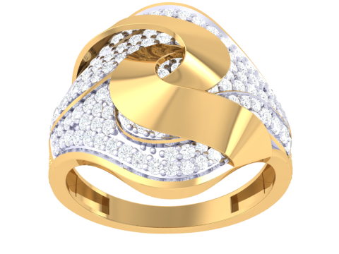 Printable 3D jewelry model of Lady diamond ring 3D Model