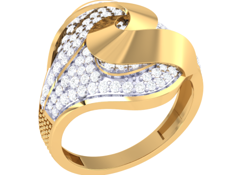 Printable 3D jewelry model of Lady diamond ring 3Dモデル