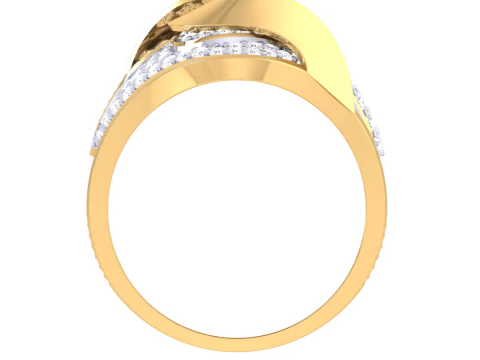 Printable 3D jewelry model of Lady diamond ring 3D Model