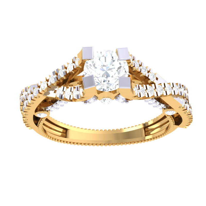 Printable 3D jewelry model of Lady diamond ring 3Dモデル .c4d .max .obj .3ds .fbx .stl .blend
