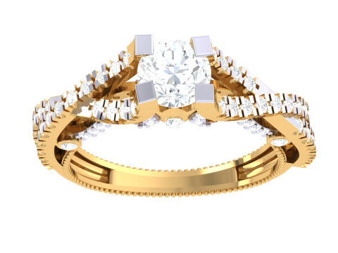 Printable 3D jewelry model of Lady diamond ring 3D Model
