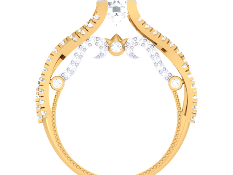 Printable 3D jewelry model of Lady diamond ring 3Dモデル
